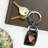 American Veteran Zinc Alloy Keychain