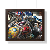 Vintage Chopper Motorcycles Framed Poster Print