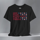 Patriotic Motorcycle Crew Neck TShirt