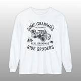 Real Grandmas Ride Spyders Long Sleeve Comfort Colors Tee