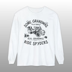 Real Grandmas Ride Spyders Long Sleeve Comfort Colors Tee