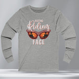 Sarcastic Motorcycle Long Sleeve Crew Neck TShirt