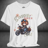 Sassy Biker Girl Crew Neck TShirt
