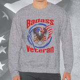 Badass American Veteran Crew Neck Sweatshirt
