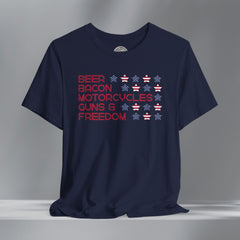 Patriotic Motorcycle Crew Neck TShirt