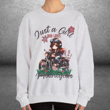 Woman's Motorcycle Culture Crew Neck Sweatshirt