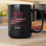 22 a Day Black Coffee Mug, 15oz (Customized)