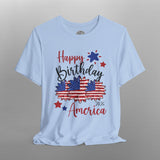 Women's Boho Happy Birthday America 250th Anniversary TShirt