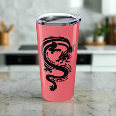 Tail of the Dragon Pink Travel Mug (20 oz)