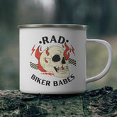 RAD Biker Babes Enamel Camping Mug 12oz