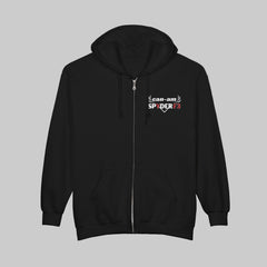 Black hoodie with 'can-am SPIDER F3' logo on a white background
