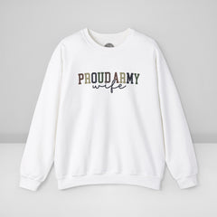 Proud Army Wife Crew Neck Sweatshirt