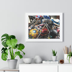Vintage Chopper Motorcycles Framed Poster Print