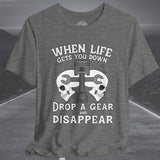 Motorcycle Skull and Piston Crew Neck TShirt