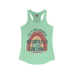 Women's Grunge Motorcycle Racerback Tank