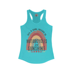 Women's Grunge Motorcycle Racerback Tank