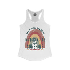 Women's Grunge Motorcycle Racerback Tank