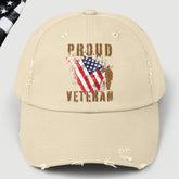 Proud American Veteran Distressed Dad Hat