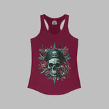 Vintage Pirate Skull Crossbones Racerback Tank Top