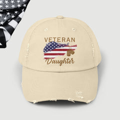 American Veteran Daughter Distressed Dad Hat
