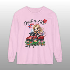Just a Girl Who Loves Spyders Boho Long Sleeve Shirt