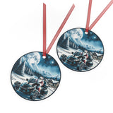 Can-Am Spyder Santa Aluminum Christmas Ornament