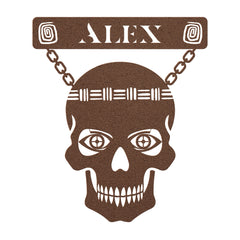 Tiki Skull Customized Steel Wall Art