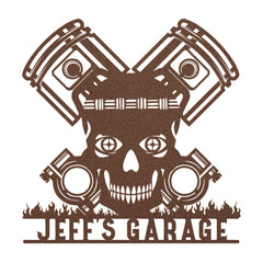 Tiki Skull Customized Steel Wall Art