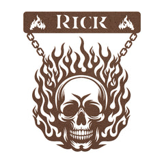 Flaming Skull Customized Steel Wall Art