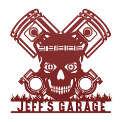 Tiki Skull Customized Steel Wall Art