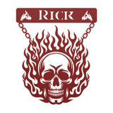 Flaming Skull Customized Steel Wall Art