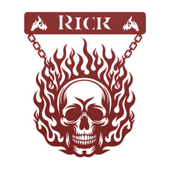 Flaming Skull Customized Steel Wall Art