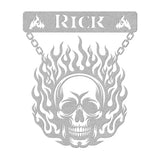 Flaming Skull Customized Steel Wall Art