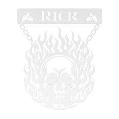Flaming Skull Customized Steel Wall Art