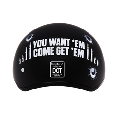 Motorcycle Graphic Half Face Helmet | Come Get 'Em