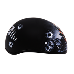 Motorcycle Graphic Half Face Helmet | Come Get 'Em