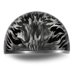Motorcycle Graphic Half Face Helmet | Ignite Grey Flames