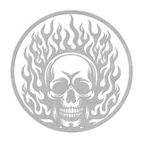 Flaming Skull Metal Wall Decor