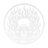 Flaming Skull Metal Wall Decor