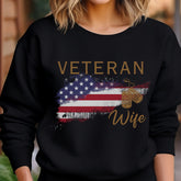 American Veteran Wife Crew Neck Sweatshirt