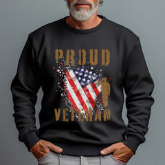 Proud American Veteran Crew Neck Sweatshirt