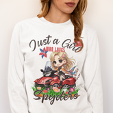Just a Girl Who Loves Spyders Boho Long Sleeve Shirt