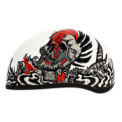 Motorcycle Graphic Half Face Helmet | Rockin' Reaper