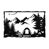 Motorycle Camping Customized Metal Wall Art