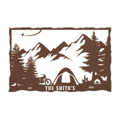Motorycle Camping Customized Metal Wall Art