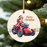 Mrs. Santa Can-Am Spyder Christmas Ornament