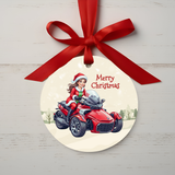 Mrs. Santa Can-Am Spyder Christmas Ornament