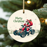 Can-Am Ryker Biker Santa Christmas Ornament