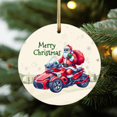 Biker Santa Can-Am Spyder Christmas Ornament