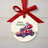 Biker Santa Can-Am Spyder Christmas Ornament